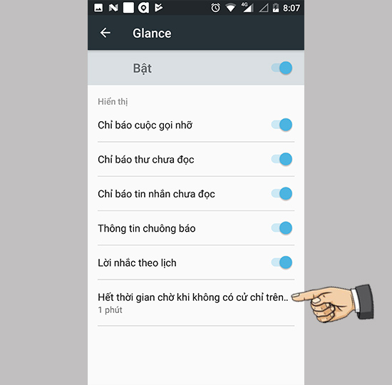 Chọn thời gian chờ